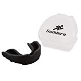 Suddora Mouth Guards - Protective Sports Safety Gear w/Vented Case (Black)