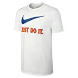 NIKE Sportswear Men's Just Do It Swoosh Tee, White/Team Orange/Team Royal, Medium