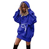 Business Casual Shirts for Women,Women Fashion Cat Print Clothes Hoodies Pullover Coat Hoody Sweatshirt,Women's Exercise & Fitness Apparel,Blue,M