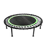Trampolines Folding 40 Inch with Safety Pad, Fun Mini Fitness for Kids Adults - Black+Green