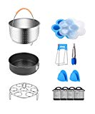 Fopurs 12-piece Accessories Set Compatible with Instant Pot 6,8 QT, with Steamer Basket, Egg Rack, Springform Pan, Egg Bites Mold, 4 Cheat Sheet Magnets, Oven Mitts and More