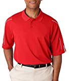 Adidas Men's 3-Stripes Contrast Piping Polo Shirt, University Red/ White, Large