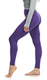 Lush Moda Women's Basic Leggings with Yoga Waist- Extra Soft and Variety of Colors - Purple