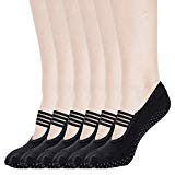 Yoga Socks for Women Non Skid Socks with Grips Barre Socks Pilates Socks for Women (Black 3 PACK - Size 5.5-8.5)