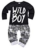 Baby Boys Clothes Set Wild Boy Long Sleeve T-Shirt Tops and Pants Outfits Winter Spring